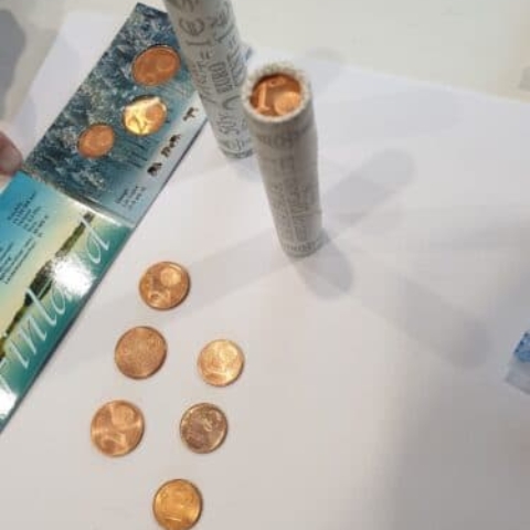 Voit tuoda kaikenlaisia kolikoita kiertoon.