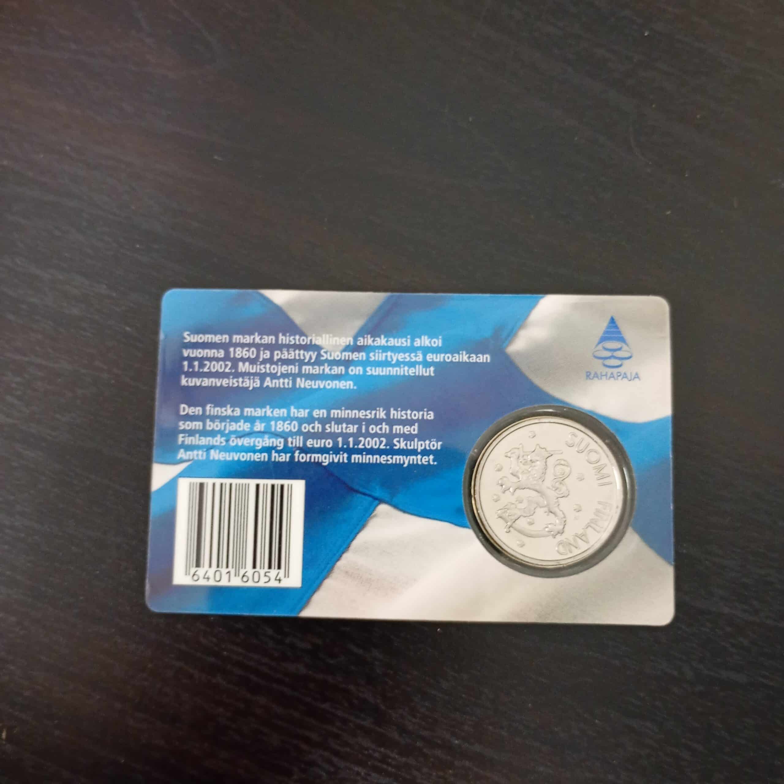 Suomi Muistojeni markka 2001 juhlakolikko pakkauksessa - Image 2