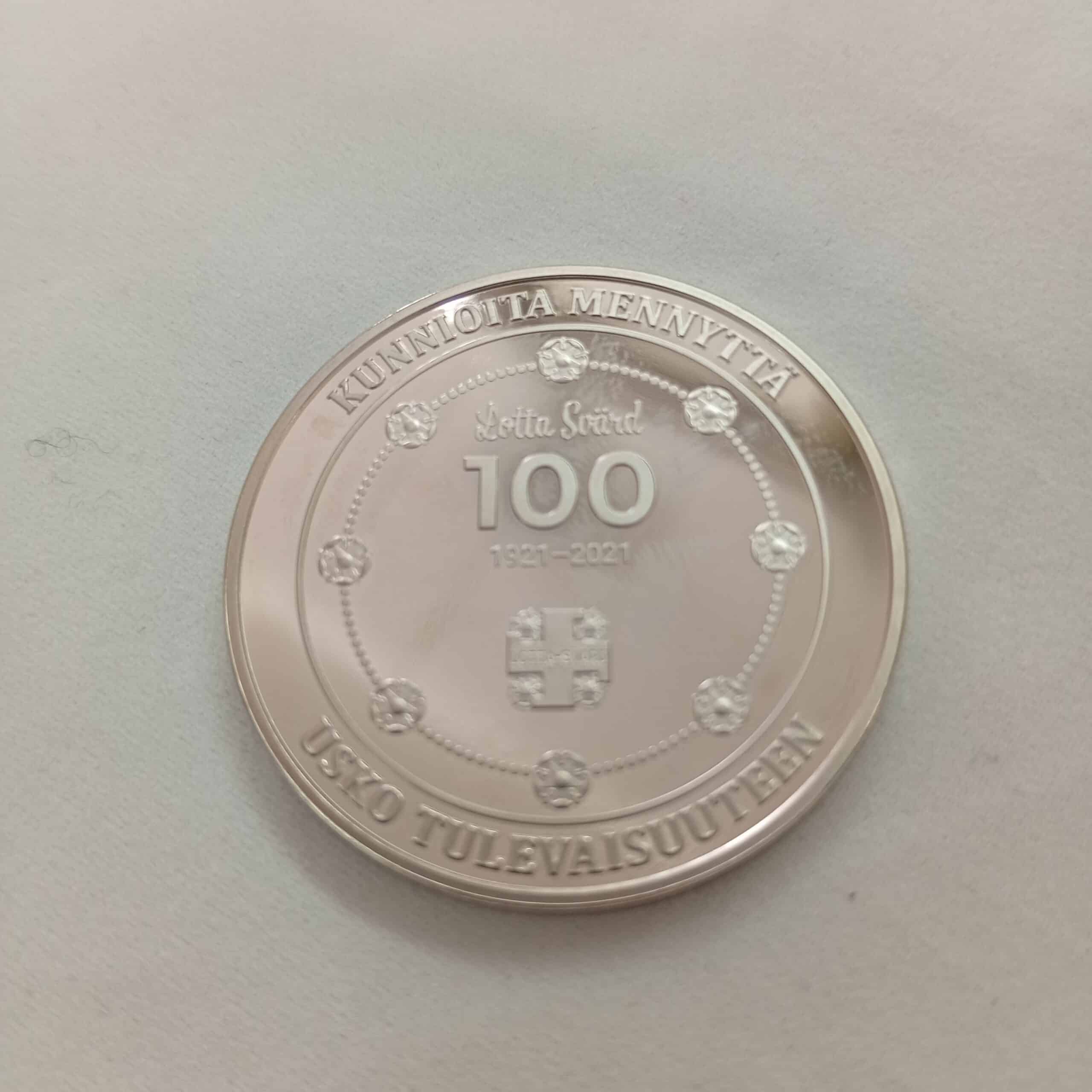 Lotta Svärd 100 vuotta 1921–2021 juhlaraha – Suomen naisten maanpuolustusperinne - Image 2