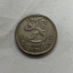 Suomen 1 markka 1966 kolikko leijonakuviolla