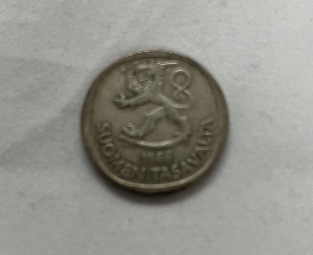 Suomen 1 markka 1966 kolikko leijonakuviolla