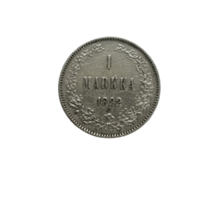 1 markan kolikko vuodelta 1892