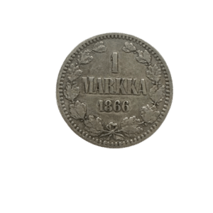 1 Markan kolikko v. 1866